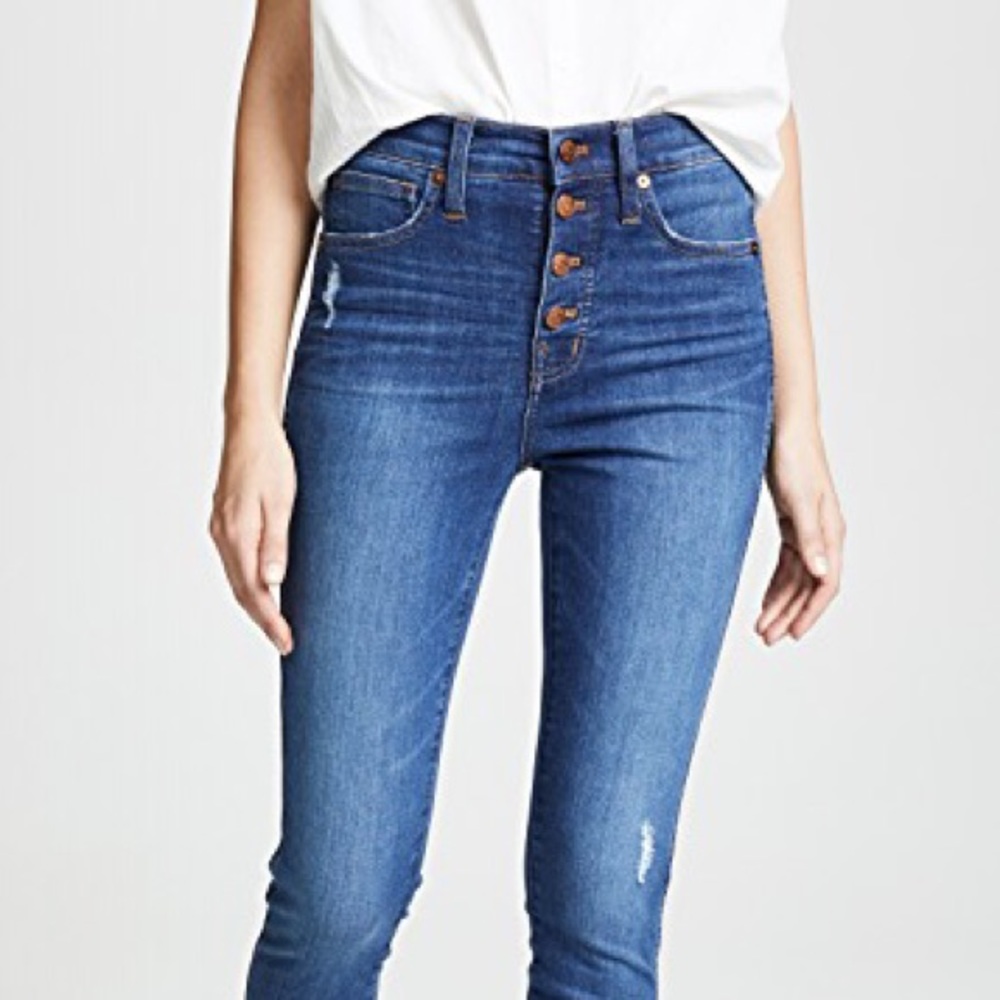 Madewell 10” high rise button-fly jeans